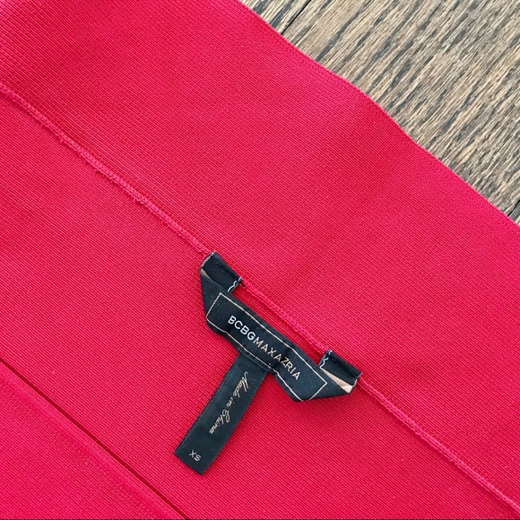 BCBGMAXAZRIA Red Simone Bandage Skirt - Picture 4 of 7